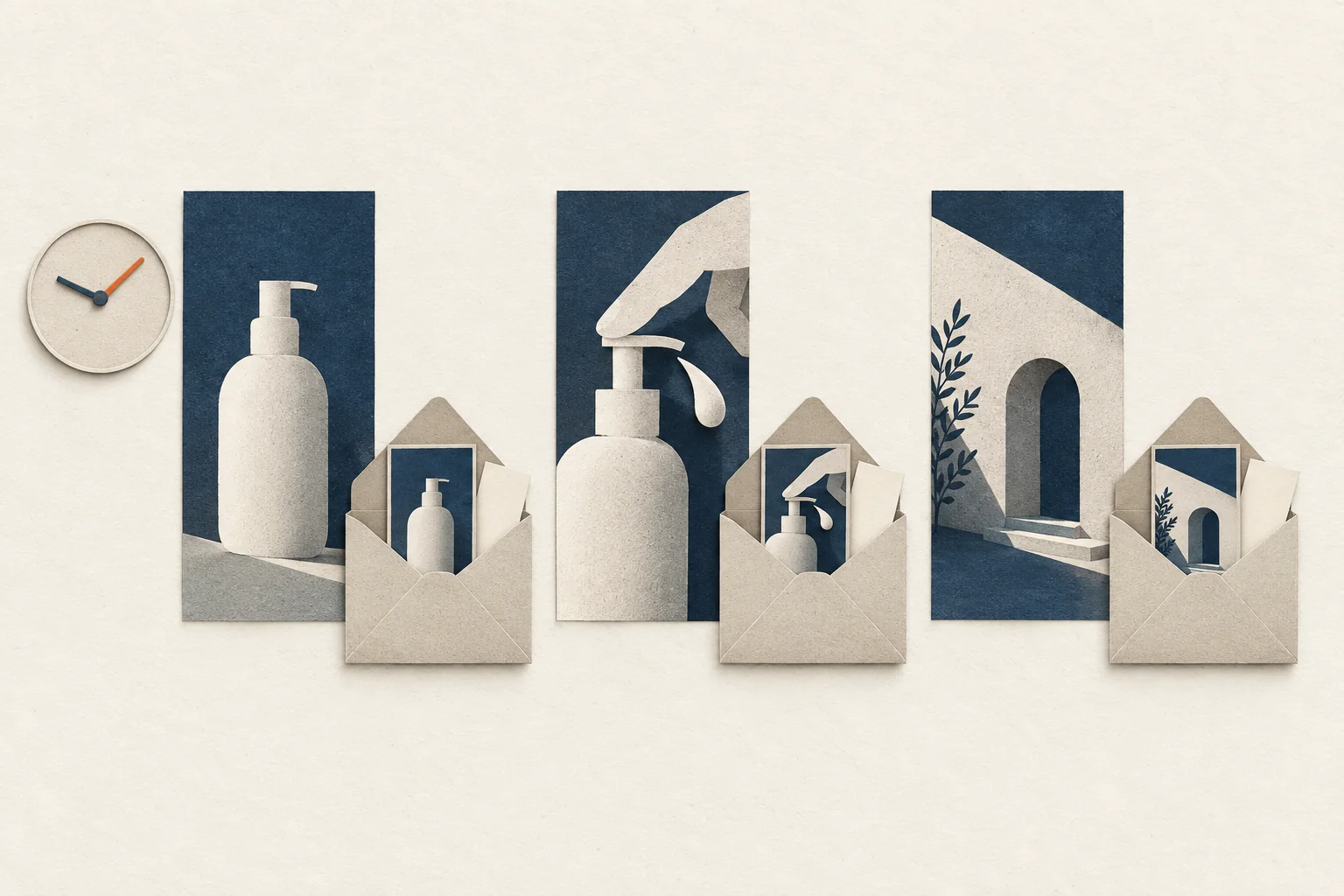 Three illustrated Story frames paired with matching evidence envelopes and a clock, showing how to preserve each frame with its reporting record.